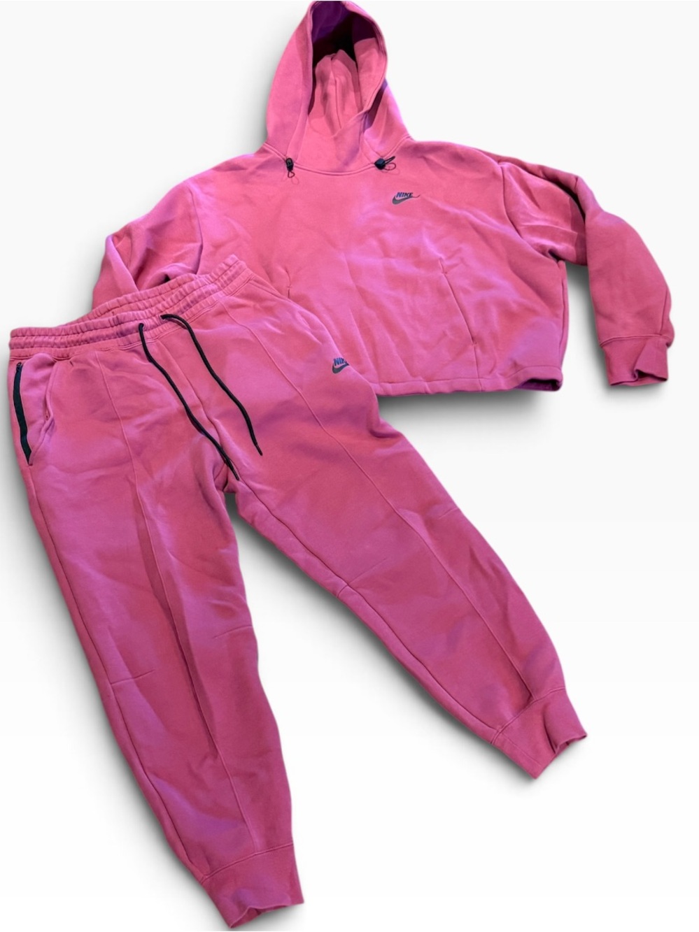 Nike Women’s Large Cropped Scuba Hoodie and Jogger 2 Pc Set